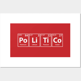 Politico (Po-Li-Ti-Co) Periodic Elements Spelling Posters and Art